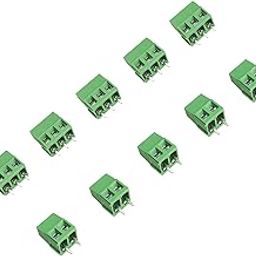 AVS COMPONENTS 2 Pin 3 Pin Terminal Block Wire Connector Green color Pcb Mount Combo Pack Of 10 Pcs (5pcs 2pin + 5pcs 3pin)-15