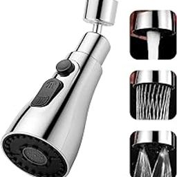 FIORA Tap Extension for Kitchen Sink | Kitchen Accessories Items for Home | 360-degree Flexible Rotation for Effective Cleaning | 3-Flow Modes | 1-Year Limited Warranty-1