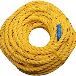 Kiddly Mart Duty Yellow Twisted Utility Rope, High Strength Utility Rope for Marine, Industrial (50 Meter, 20 mm)-image-16