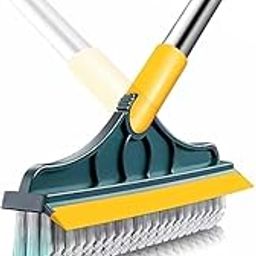 A NEW SHIVANSH COUTURE 2 in 1 Bathroomm Cleaning Brushh Wiper Tiles Cleaning Bathroom Brush Floor Scrub with Long Handle 120° Rotate Home Kitchen Bathroom Cleaning Brush-image-117