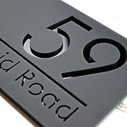 Customised Luxury Name Plate for Home Entrance Matte Black Laser Engraved Letters with Glossy Black Base Waterproof House Door Plaques 30x15cm with Stainless Steel Screws-image-120
