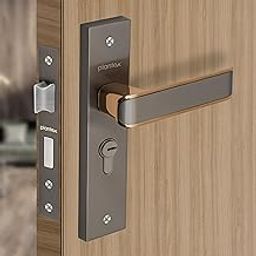 Plantex Heavy-Duty Door Lock Set - Main Door Lock Handle Set/ 6-Lever Lock Mechanism with 3 Years of Warranty/Mortise Lock with 3 Keys, Brass Lock Body & Cylinder (8112 - Satin Black & PVD Choco)-15