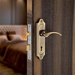 SARDAR Grace Antique finsh 7 Inch Iron Handle Set|2 Keys | 6 Lever Single Turn Lock Set| Handle Set for Door, Bathroom, Bedroom, Living Room|-image-34