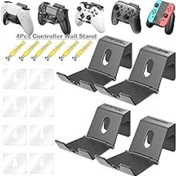 PSS Controller Wall Mount Stand Holder for PS3/PS4/PS5/Xbox 360/Xbox One/S/X/Elite/Series S/Series X Controller, Upgraded Adjustable Wall Mount for Video Game Controller & Headphones- 4Pcs-13