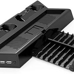 PSX Store Universal Vertical Stand Compatible with Compatible with PS4 Slim/Pro/Regular Compatible with PlayStation 4, Controller Charger with Cooling Fan-11