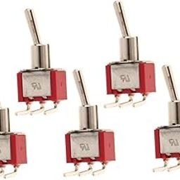TRENDYNEST 120VAC 5A, 250VAC 2A On/On 3 PIN SPDT Mini Toggle Switch Red 5pcs | Toggle Switches | Switches | Connectors, Switches & Wire | Electrical & Test Equipment-image-8