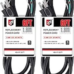 EP Industries Inc 14AWG 15A/125V AC 1875W Black Appliance Power Tool Cable-image-109