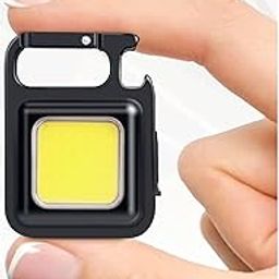 Multifunction Keychain LED Light with Bottle Opener, Magnetic Base and Folding Bracket, 800 Lumens Rechargeable Multifunctional Keychain Emergency Light, Metal-16