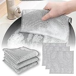 AHKIS Multipurpose Wire Dishwashing Rags for Wet and Dry Stainless Steel Scrubber Non-Scratch Wire Dishcloth for Washing Dishes Sinks Counters Easy Rinsing Machine Washable (Pack of-1)-image-10