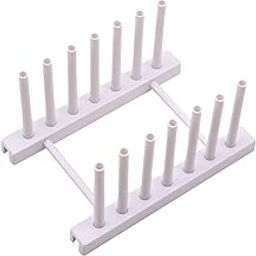 UJEAVETTE Pot Lid Holder Kitchen Drying Rack for Plate Ladle Storage Stand Rest White-image-51