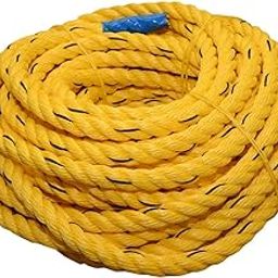 Kiddly Mart Duty Yellow Twisted Utility Rope, High Strength Utility Rope for Marine, Industrial (20 Meter, 8 MM)-image-9