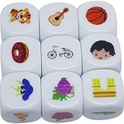 ATORSE Toy 2x9pcs Acrylic Story Cubes Storytelling Dice Family Dice Game for Kids-Toys & Hobbies-Games-Board & Traditional Games-Contemporary Manufacture-image-65