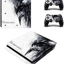 Elton Winter Is Coming soon Theme 3M Skin Sticker Cover for PS4 slim Console and Two Controllers [video game]-52