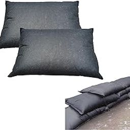 2-Pack 23.62" x 15.75" Water Activated Flood Bags Sandless Sandbags for Flooding Black-22