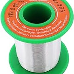 E ENERSYSTEC Thin Solder Wire Rosin Core Fine Gauge Electronics Solder Lead Free 0.02 7.05oz Electrical Silver Soldering 0.6mm 200g Unlead Solder Wire Alloy Sn99 Ag0.3 Cu0.7-image-71