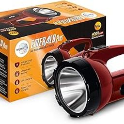 wipro Plastic Emergency Rechargeable Torch Light, White, Pack of 1-14