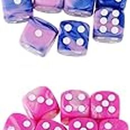 ATORSE Toy 20 Pcs Multi-Color Square 6 Sided 16mm D6 Resin Role Playing Gaming Dice Set-Toys & Hobbies-Games-Role Playing Games-Dungeons & Dragons-Accessories & Dice-picture-4