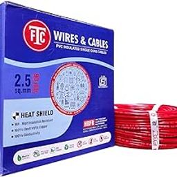 FTC - 90m PVC Insulated Black Wire | Single Core | 2.5 Sq.mm | Red-image-46