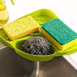 ATEVON Corner Kitchen Sink Storage Organizer Rack - Green-picture-15