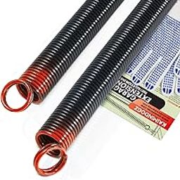 KaiMinDogz Pair of 70lb. Heavy Duty Garage Door Extension Springs Stretch Springs, 25" Long,Double Loop Ends, High Precision Electrophoresis Black Coated, MIN 16,000 Cycles, for 7ft High Garage Doors-image-81