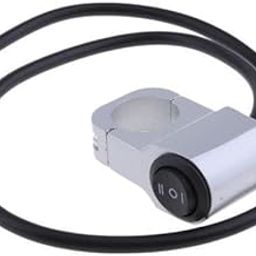 SECRET DESIRE 6Xcnc Aluminum 12V 7/8" Motorcycle Handlebar Headlight On/Off Switch Silver-image-51