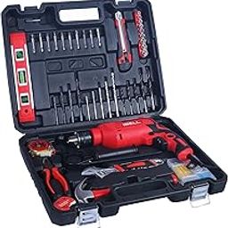 IBELL Professional Tool Kit with Impact Drill 500RE, 650W, Copper Armature, Chuck 13mm, 101 Home Essential Tools/Accessories.-20