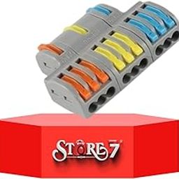 STORE77® 2Pcs Compact Lever Wire Nut Connector (3 in 9 Out), Splicing Wire Connector, Universal Quick Wiring Cable Connection Push-in Conductor Terminal Block.-picture-10