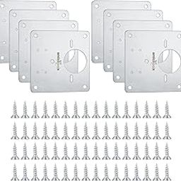 amiciTools Stainless Steel (SS202) Hinge Repair Plate with Mounting Screws for Furniture, Shelves, Cabinet Protection, Hinge Support Plate (8-Pcs)-49