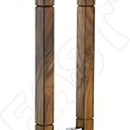 FAST DH204 304 Stainless Steel & Wooden Metal Square Glass Door Pull Handle 1 Set OR 2 Pcs for Main & Room Door (300MM)-image-51