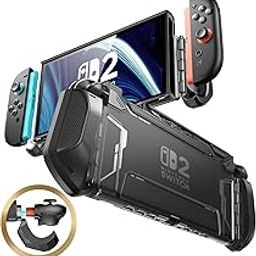 mumba Dockable Case for Nintendo Switch 2 2025, [Blade Series] TPU Grip Protective Cover Accessories Compatible with Switch 2 7.9 Inch and Quick-Release Joy-Con Design (Black)-image-11