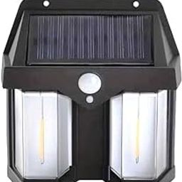 Boosty® LED Solar Panel Power Light Wall Lamp Motion Sensor Luminaria Energy 20 Led Waterproof Sunlight for Garden Outdoor Stairs (Double Light)-68