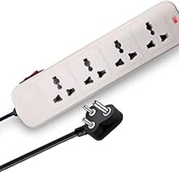 MX Extension Board 4 Socket Heavy Duty Long Extension Cord 1.5 Meter 5A Power Strip with Master Switch, Fuse, LED Indicator, Spike Guard Auto Detect Wire Connection Charging Station for Home, Office-4