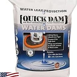 Quick Dam WUB210-2 Water Activated Flood Barrier – 10 ft, 2-Pack, Orange – Indoor Leak Protection, Absorbs 3.1 Gallons Each, Swells to 2.5" High-picture-21