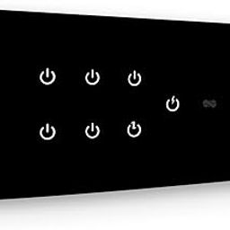 Smart Wifi Switch Board: 8 x Switch Module. Touch Control, Remote, App Control. Voice Control with Alexa & Assistant. Smart Touch Switch Board For Home Automation (Black)-16