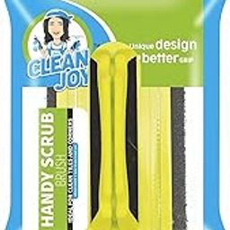 Clean Joy Handy Scrub Brush, Bathroom Brush with Abrasive Scrubber for Superior Tile Cleaning (Pack of 2)-image-25