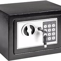 ZEELPETAL Home Safe for Money, Digital Electronic Safe Box for Cash and Coin jwellery important documents Security Safe Bank with Keys&Code Mini Safe Box for Home, House, Hotel and office-6
