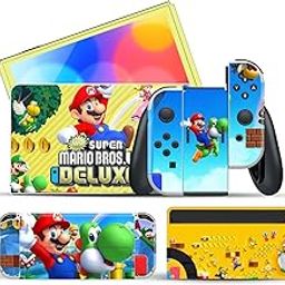TCOS TECH 3M Skins Decal for Nintendo Switch OLED, Protective Wrap Cover Anti-Scratch Durable Cover Sticker Protector Vinyl Wrap Full Set Faceplate Joy-Con Console Dock - Design 1-93