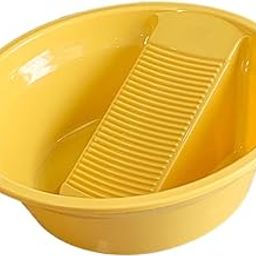 CALANDIS® Washboard Basin Small Delicate Articles Washing for Blouses T Shirts Laundry Yellow | 1 Washboard Basin-image-82