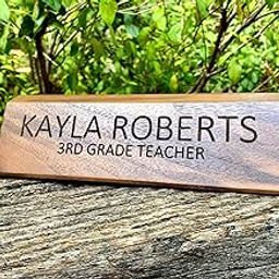 Artist International ™ personalized desk name plate for office decor, modern wooden engraved plaque, Customizable Business Table Name tag, customized engraving name plates, custom contemporary desk decore-picture-11
