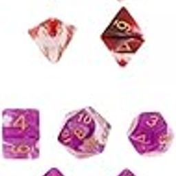 ATORSE Toy 14x Acrylic Polyhedral Dice Party Favors Props Table Games for DND RPG -Toys & Hobbies-Games-Role Playing Games-Dungeons & Dragons-Accessories & Dice-image-13