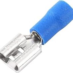 RT SENSE - FDD2-250(100 pcs) Fully Insulated Female Spade Bullet Wire Connector Electrical Crimp Terminal Wire Connector (Blue, Pack of 100)-picture-16