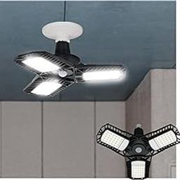 ZONE INDUSTRY CORP. 80W LED Motion Sensor Light, 8000 Lumens Deformable Ceiling Lights with 3 Adjustable Panels, 5000K Daylight, E26 Bulb Socket for Workshops and Garage, ETL Certified-image-57