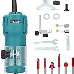 KROST 800W Wood Trimmer, Palm Router, 32000RPM with 6 Router Bits Specially Designed for Wood Working-image-1