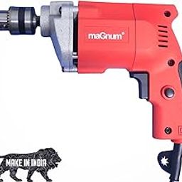 MAGNUM® ELECTRIC DRILL MACHINE MED-010A PRO, 500W, FULL COPPER MOTOR, 2800 RPM, Chuck 10 mm for Wood & Metal works, 10 millimeters Chuck Size 500-Watt Pistol Grip Drill Machine for Home,red-23