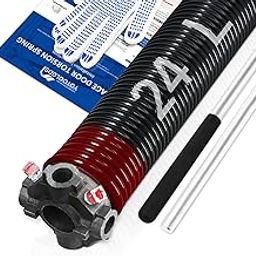 YoToolGDS Left Hand Wind（Black Cone）2" Garage Door Torsion Spring with Non-Slip Winding Bars & Gloves, High Precision Electrophoresis Black Coated, for Replacement, MIN 16,000 Cycles (0.225x2''x24'')-image-59