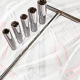 4 MECH T handle with 5 Long Sockets, 1/4 T-Handle with 8mm, 9mm, 10mm, 11mm and 12mm Long sockets-image-60