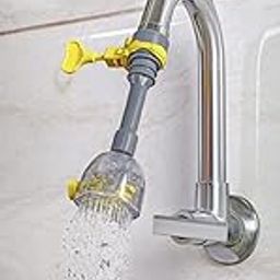 LAYZOO 360 Rotation Tap Shower 2 Mode,Hose Kitchen Sink Faucet Extender Spouts Shower for Taps,Water Purifier, Nozzle Purifier, Bubbler and Water Saving Filter Pack of 1-15
