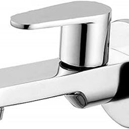 Jagger JOL2221 Brass Long Body Bathroom taps and Kitchen taps with Foam Flow Chrome Finish and Quarter Turn Fitting (with Wall Flange and Teflon Tape) (Droop)-image-58