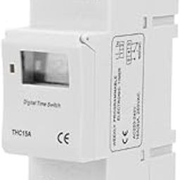 Real Instruments ThC15A Din Rail Digital LCD Power Programmable Daily/weekly Timer Switch Mounted Type Relay 16A Amp Electronic On & Off Relay Timer Control Ac 220V Electronic Components-95