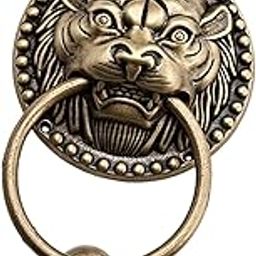 HEAVENGLOW Animal Head Door Knocker for Front Door Accessories Decorative Vintage Design 12cm Base 9.5cm Ring Tiger Head-image-12